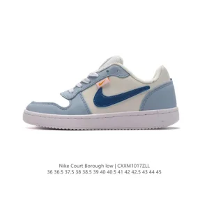 Nike Court Borough Low Unisex Lifestyle Sneakers with Leather Upper