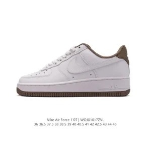Nike Air Force 1 '07 Low White Leather Casual Sneakers for Men and Women