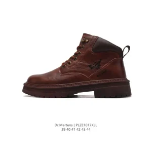 Dr Martens Men's Classic Leather Platform Boots - High Top