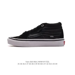 Vans SK8-Mid Classic Canvas Skateboarding Shoes for Men and Women