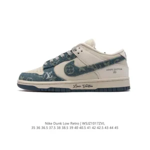 Nike Dunk Low Retro Louis Vuitton Collaboration Vintage Basketball Skateboarding Shoes