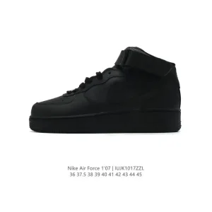 Nike Air Force 1 Mid Velcro Platform Sneakers White Leather