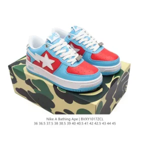 Bape x Nike Air Force 1 Sta Low Camo Sneakers