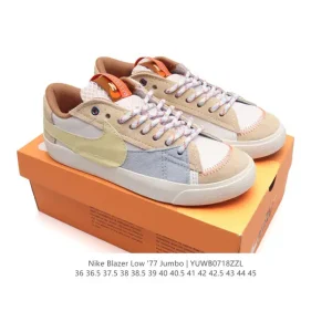 Nike Blazer Low '77 Jumbo Sneaker with Oversized Swoosh and Wide Laces