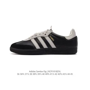 Adidas Samba OG Leather Shoes Classic White T-toe Sneakers