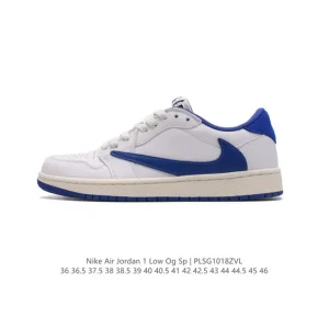 Jordan Military Blue Low OG SP Reverse Swoosh AJ1 Retro Basketball Shoes