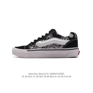 Vans Knu Skool VR3 LX Chunky Sneaker in Canvas White Black