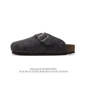 Birkenstock Boston VL Fur Lined Soft Sole Wool Upper Adjustable Buckle EVA Bottom