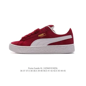 PUMA Suede XL Low Top Retro Sneakers White Thick Sole Platform Shoes