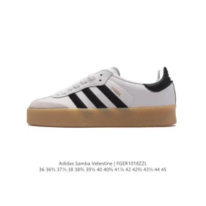 Adidas Samba Valentine Unisex Retro Leather Sneakers with Gum Sole for Men and Women