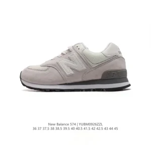 New Balance 574 Retro Style Sneakers with Pigskin Leather and ENCAP Cushioning
