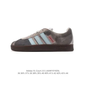 Adidas VL COURT 2.0 Shoes White Leather Sneakers for Everyday Wear
