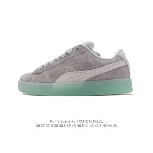 PUMA Suede XL Low-Top Retro Sneakers White Thick Sole Casual Shoes