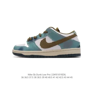 Nike SB Dunk Low Pro Women's Skateboarding Shoes Vintage Leather Herringbone Sole