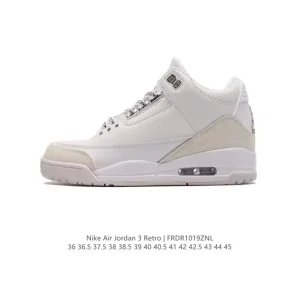 Jordan Air 3 Retro SE Men's Basketball Shoes White Black Cement