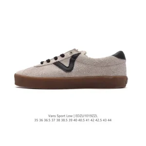 Vans Sport Old Skool Low Top Skate Shoes with Suede and Vulcanized Sole