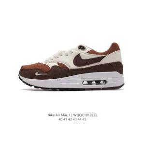 Nike Air Max 1 Leather Suede Mesh Cushioning Sneakers 312542-400