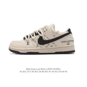 Nike Dunk Low Deconstructed Sneaker with Dual Laces and LV Collab