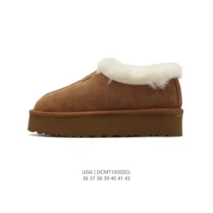 UGG Women's Cozy Wool Slippers with Waterproof Leather and Anti-Slip Sole