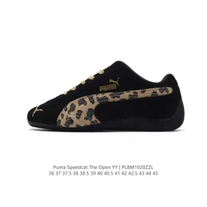 PUMA x OPEN YY Speedcat Racing Sneakers in Pink and Brown Suede