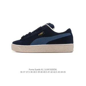 PUMA Suede XL Low Top Retro White Sneakers with Thick Sole