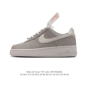 Nike Air Force 1 Low 07 White Leather Sneakers with Air Cushion
