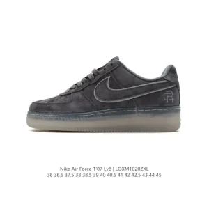 Nike Air Force 1 '07 Low White Leather Sneakers with Air Cushioning