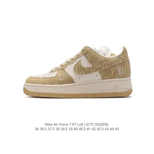 Nike Air Force 1 Low White Leather Sneakers with Air Cushion