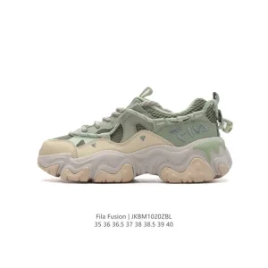 FILA FUSION Women's Chunky Platform Sneakers - White Fashion Streetwear