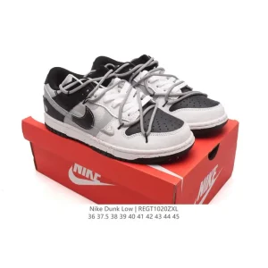 Nike Dunk Low DV0831 Retro Leather Skateboarding Shoes for Men and Women