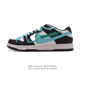 Nike Dunk Low Unisex Sneakers with Deconstructed Straps and Dual Laces