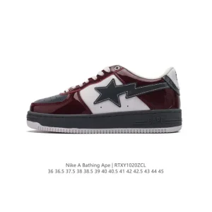BAPE x Nike Air Force 1 Low Camo Sneaker with Air Sole Cushioning