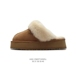 UGG Women's Wool-Lined Winter Slippers with Waterproof Leather