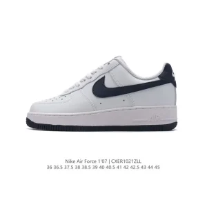 Nike Air Force 1 '07 Low White Leather Casual Sneakers for Men and Women