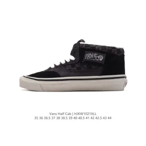 Vans Half Cab Leather Suede Mid Top Skate Shoes for Men and Women