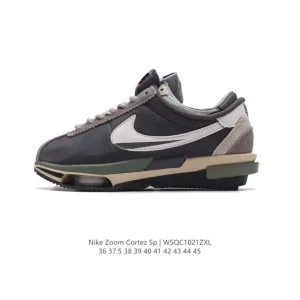 Sacai x Nike Air Zoom Cortez SP 4.0 Grey White Anniversary Running Shoe
