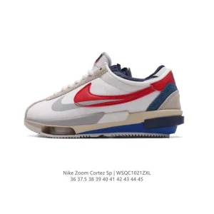 Sacai x Nike Air Zoom Cortez SP 4.0 Grey White Anniversary Running Shoe