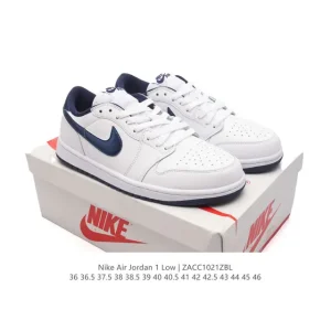 Jordan AJ1 Low Retro Basketball Shoes Vintage Style with Air Cushion