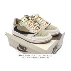Jordan Military Blue AJ1 Low OG SP Reverse Swoosh Retro Basketball Shoe