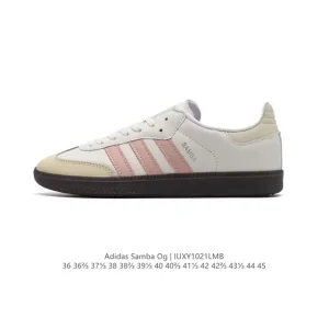 Adidas Samba OG Leather Classic Sneakers White Gum Sole