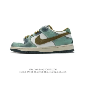 Nike SB Dunk Low Pro HJ3386 Vintage Leather Skateboarding Shoes for Men and Women