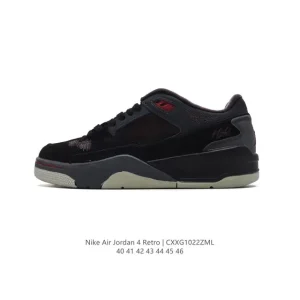 Jordan Air 4 Retro OG Low Men's Basketball Shoes Black White