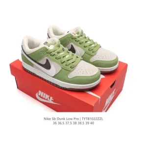 Nike SB Dunk Low Pro Vintage Leather Skateboarding Shoes for Men and Women
