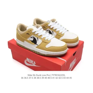 Nike SB Dunk Low Pro KK1333 Vintage Leather Skateboarding Shoes for Men and Women