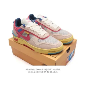 Nike Union Field General Retro Court Shoe in Beige Brown Pink