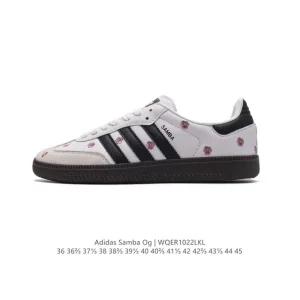 Adidas Samba OG Classic Leather Shoes White T-toe