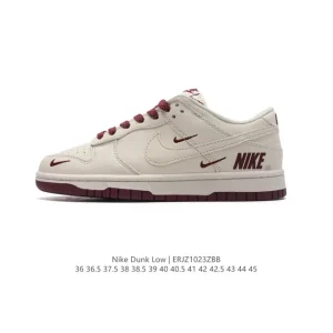 Nike Dunk Low Retro Skateboarding Shoes with Leather Upper