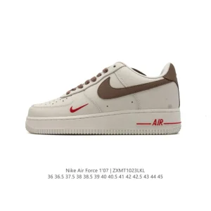 Nike Air Force 1 '07 Low White Leather Casual Sneakers for Men and Women