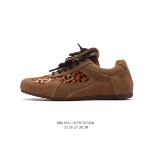 MIU MIU Women's Canvas Fashion Sneakers 2024 Spring Summer Collection