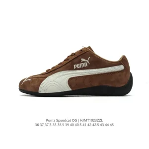 PUMA Speedcat OG Low-Top Retro Racing Sneakers with Suede Upper
